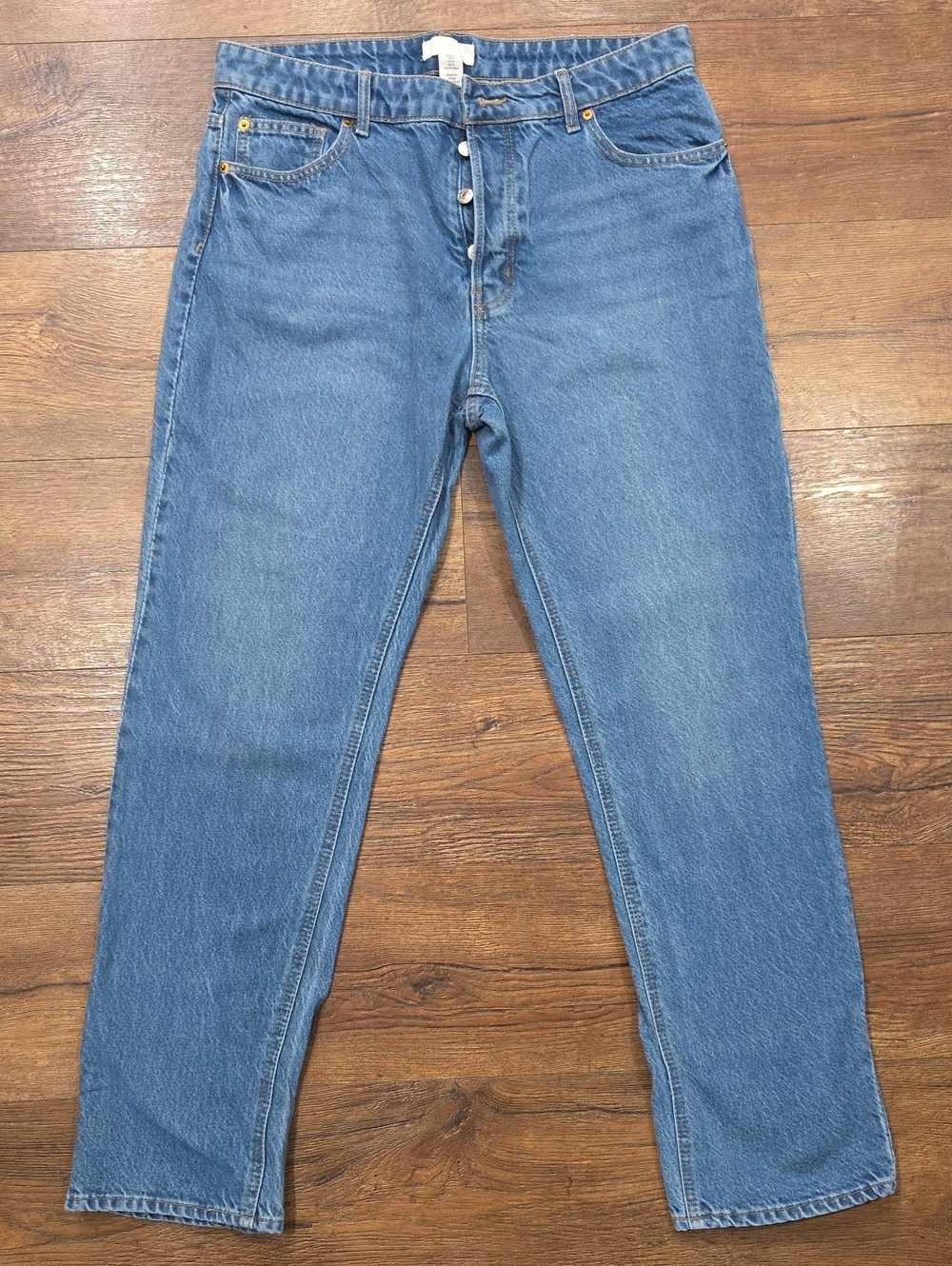 Women's H&M Button-fly Straight-leg Jeans